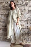 Lenni Cotton Midi Over Shirt Washed Sandstone 